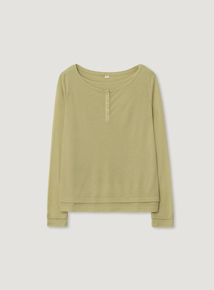 Mango Maniplease Eez Layered Tee Light Green