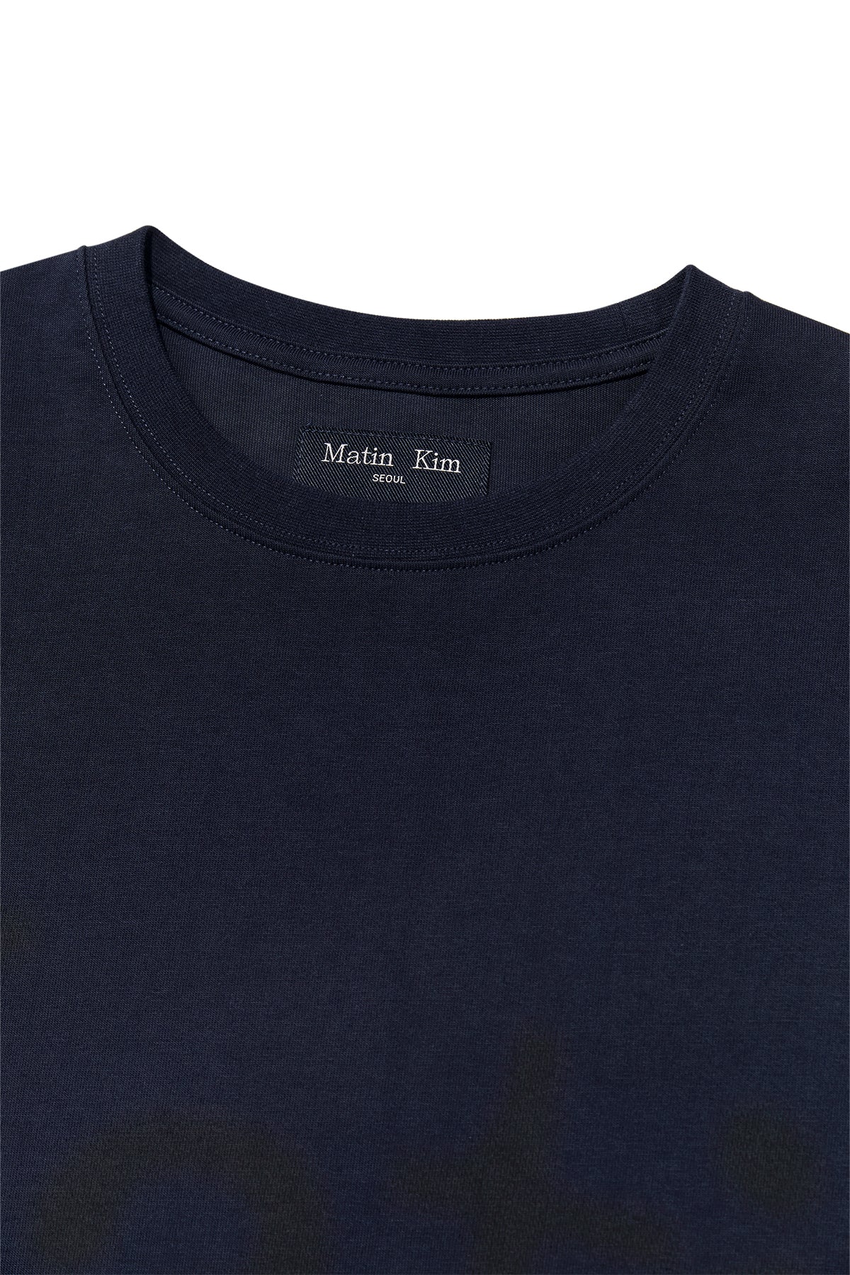 [matinkim] BIG ARCH LOGO TOP FOR MEN IN NAVY