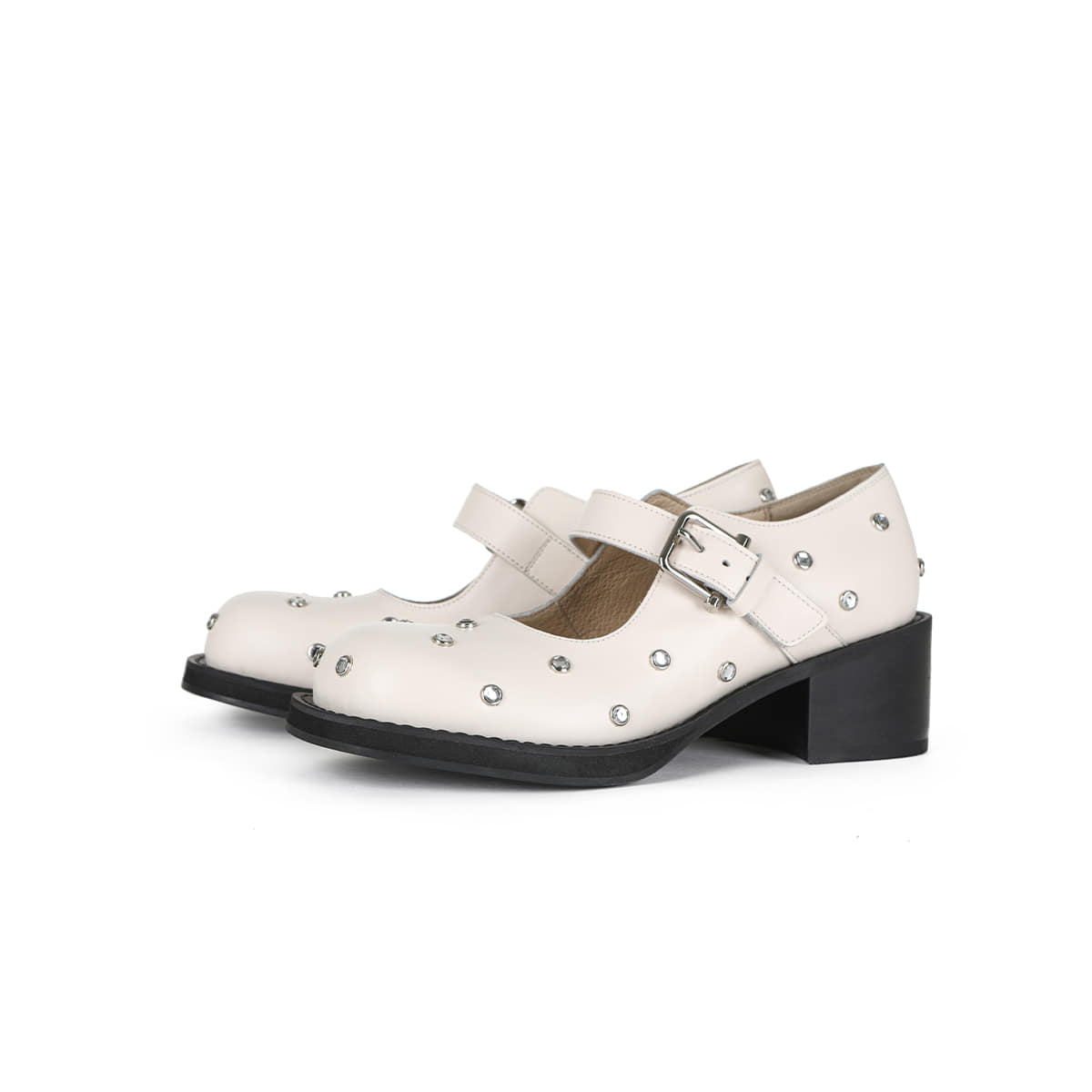 Osoi Brocle Mary Jane Cream Crystal