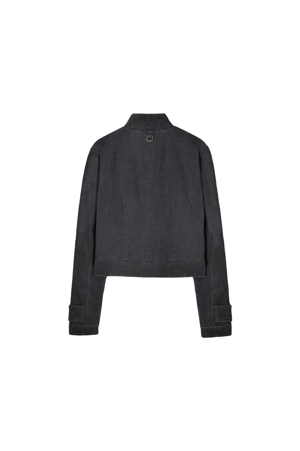[matinkim] WASHED SLIM BIKER JUMPER IN CHARCOAL