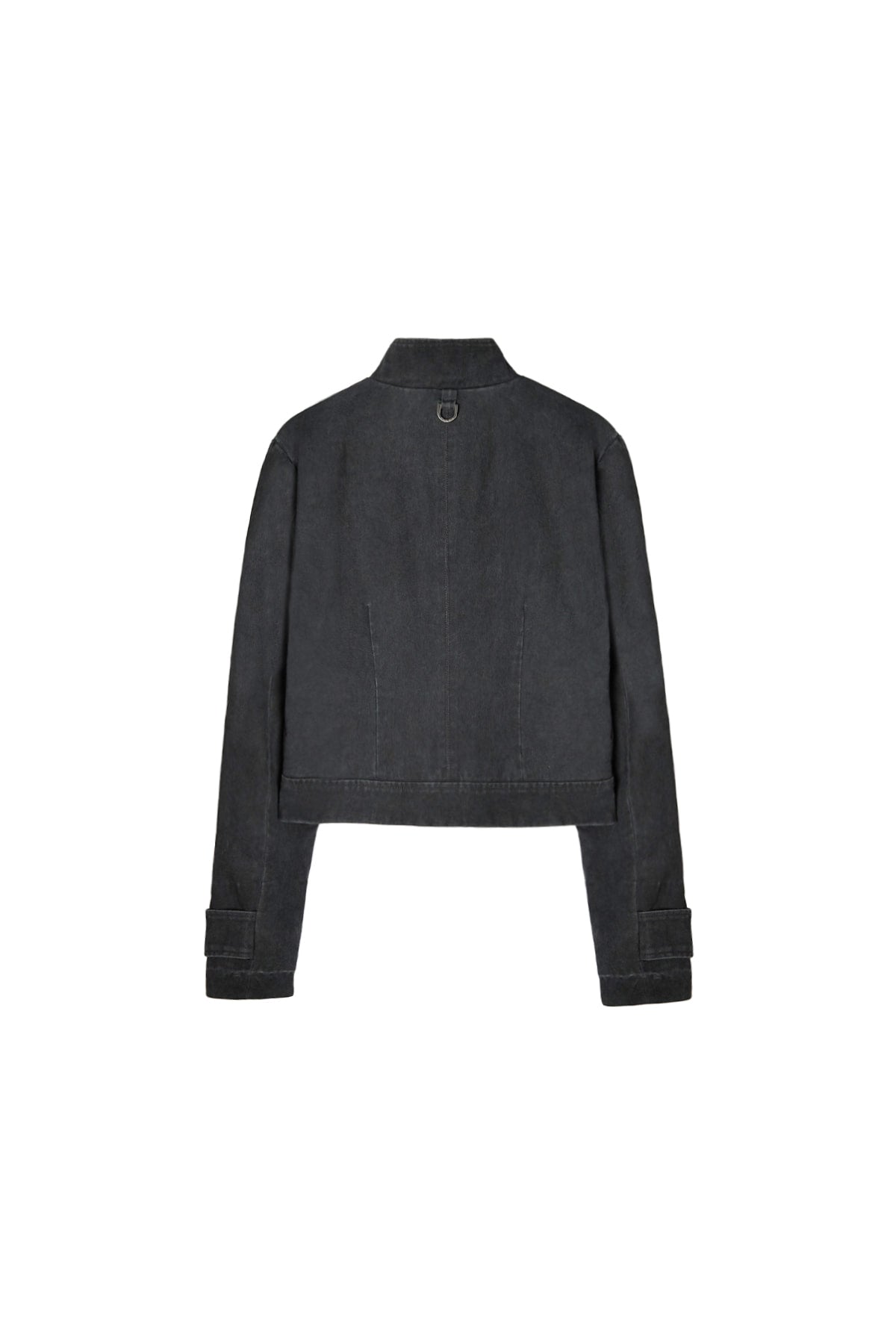 [matinkim] WASHED SLIM BIKER JUMPER IN CHARCOAL