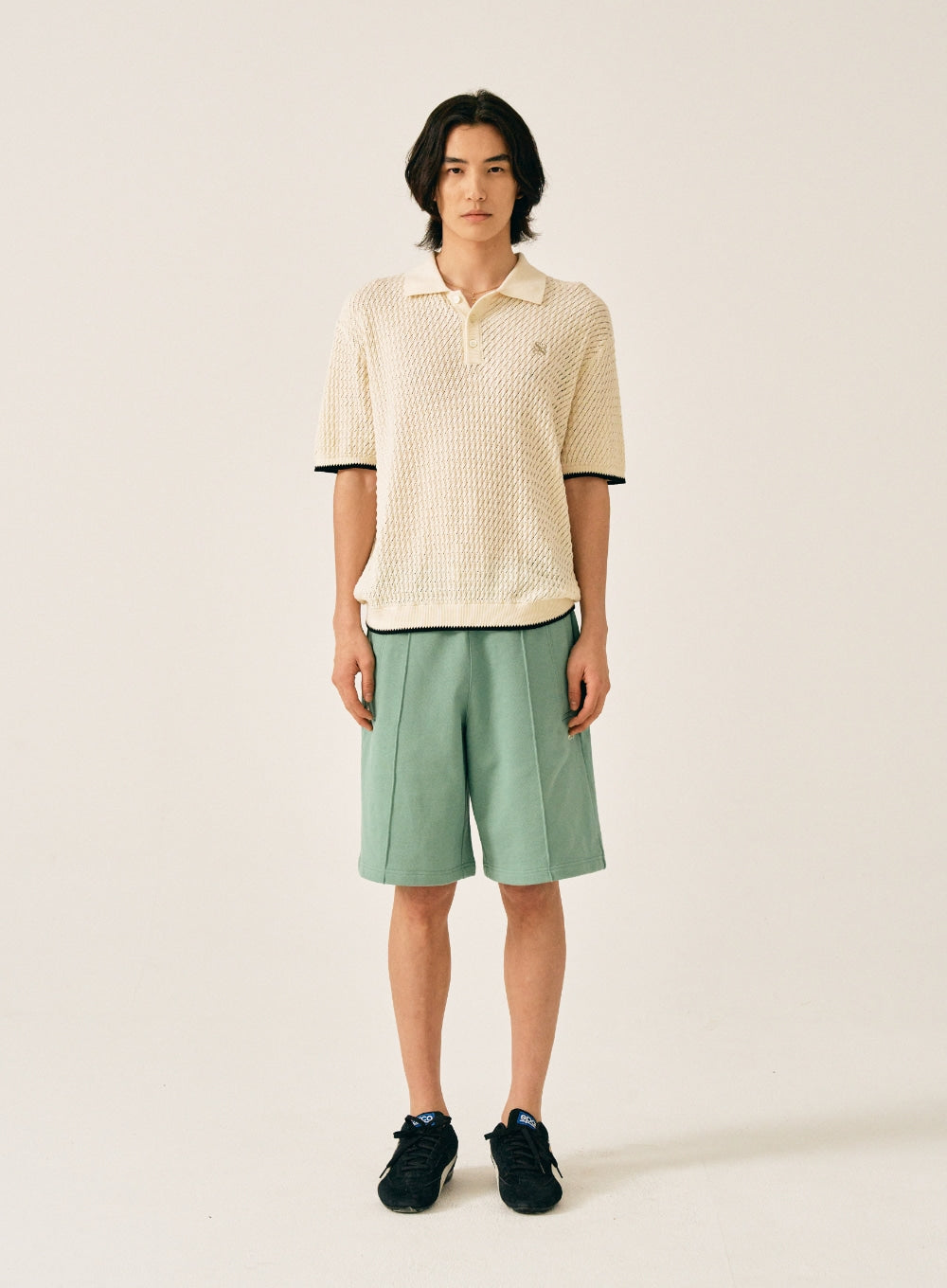 [satur] Teo Cotton Bermuda Pants - Sage Green