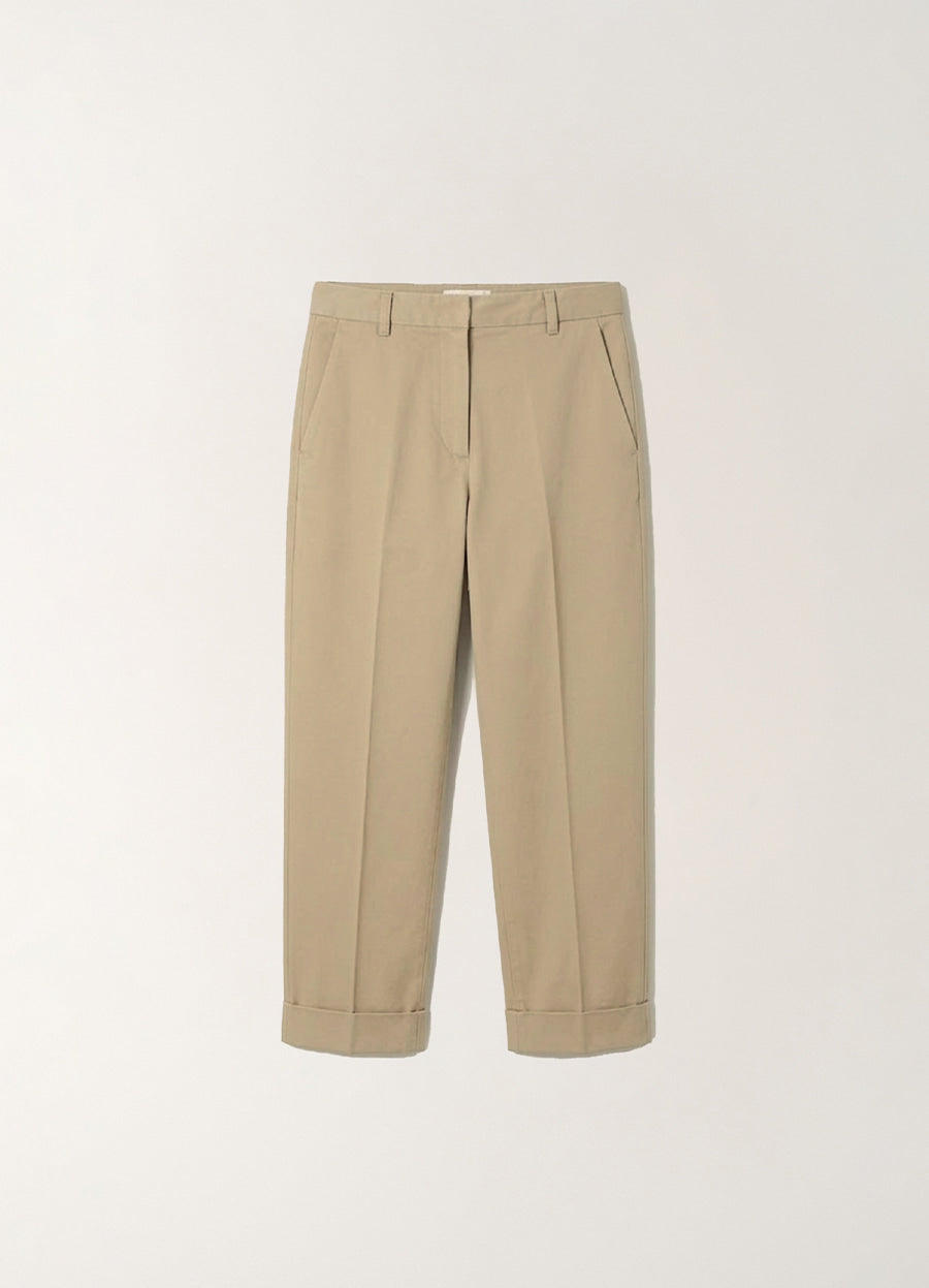 Nothing Written Frame cuff trousers (Light beige)