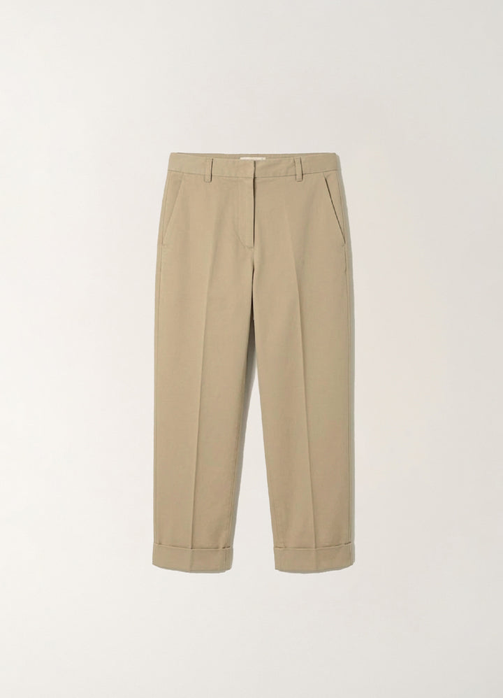 Nothing Written Frame cuff trousers (Light beige)