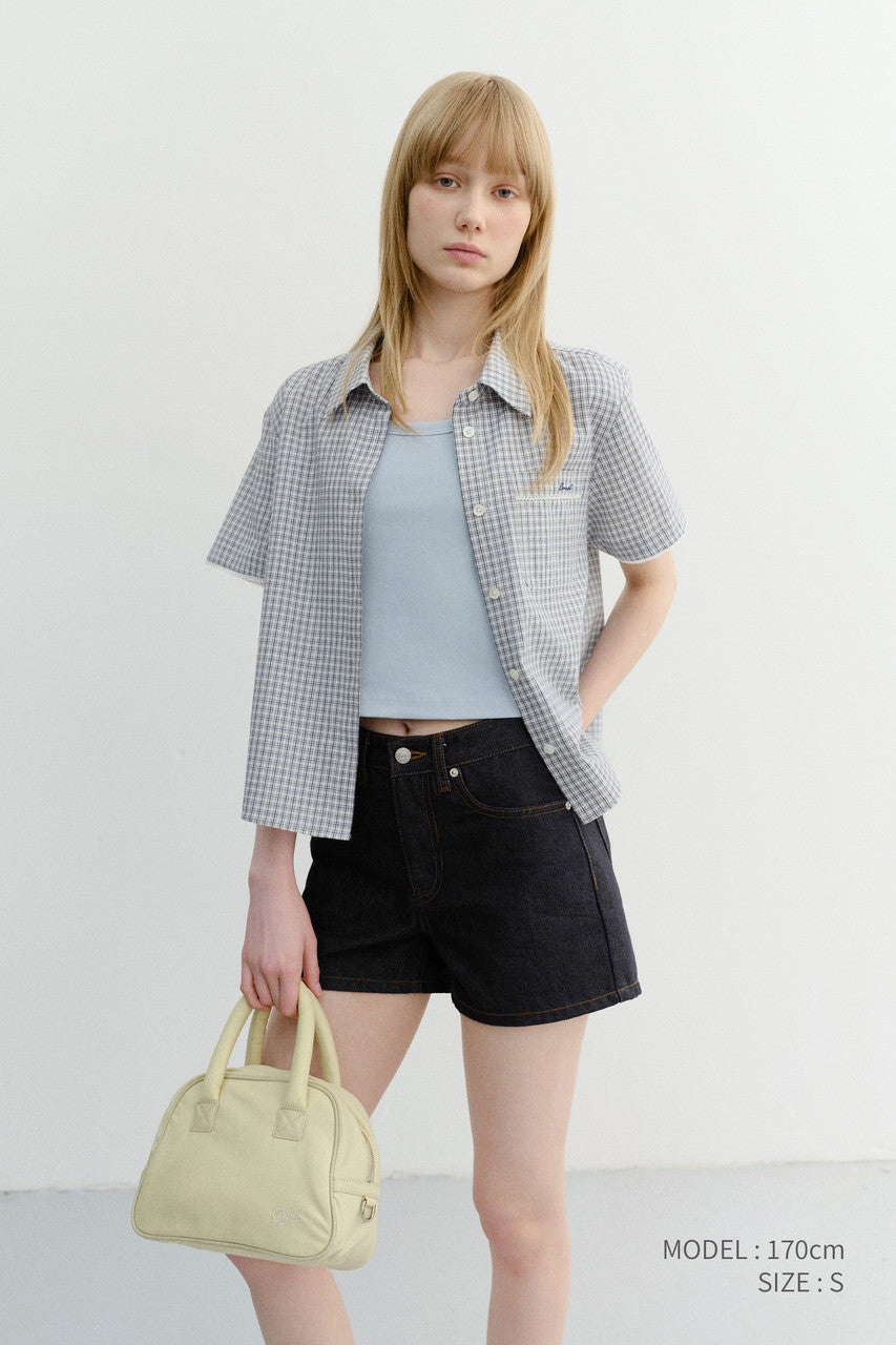 Dunst Mini Denim Shorts Indigo Blue