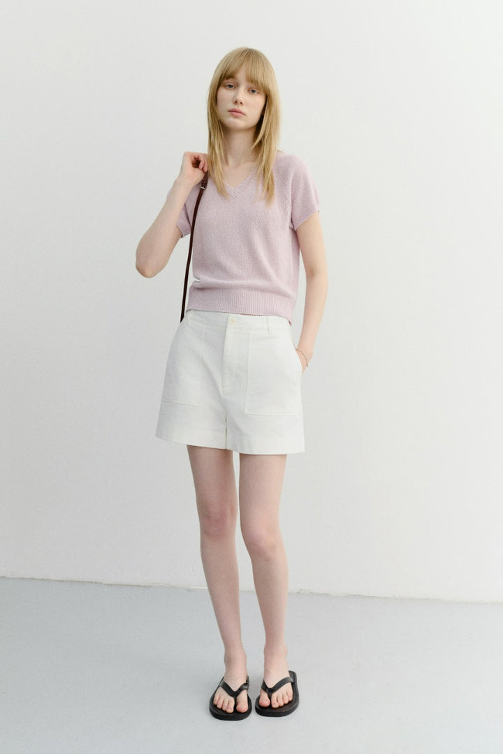 Dunst Cotton Safari Shorts White