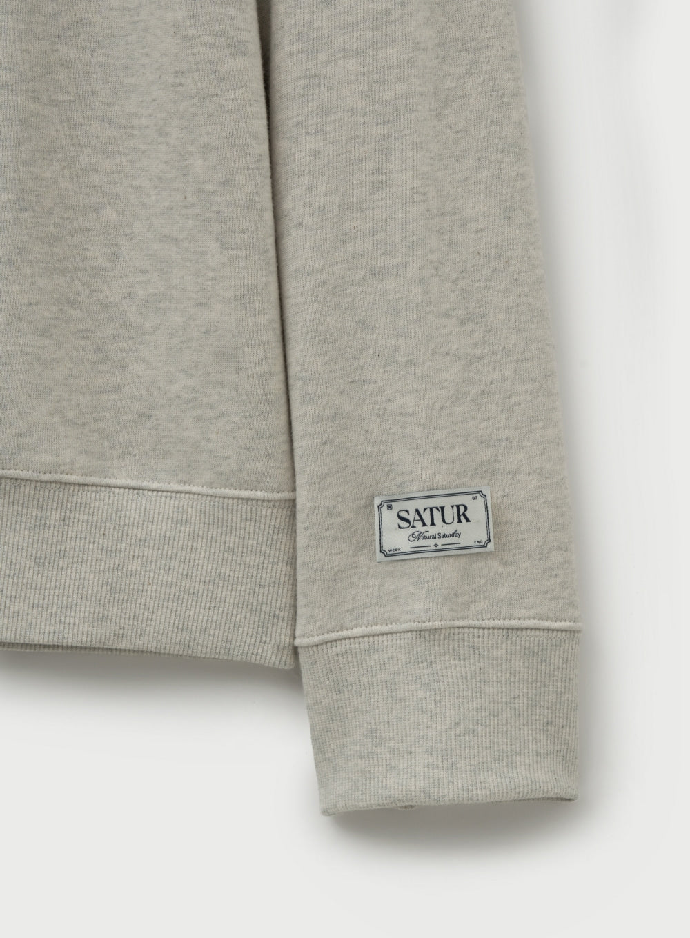 [satur] Angel Graphic Sweatshirt - Melange Ivory