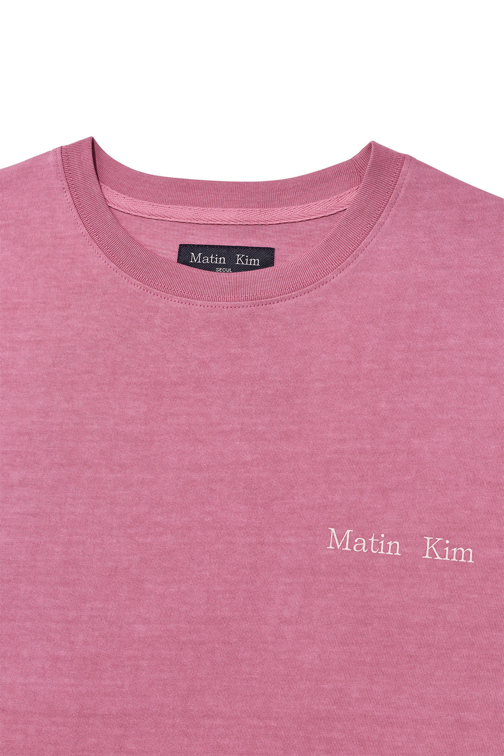Matinkim Vintage Washed Logo Top For Men IN Pink