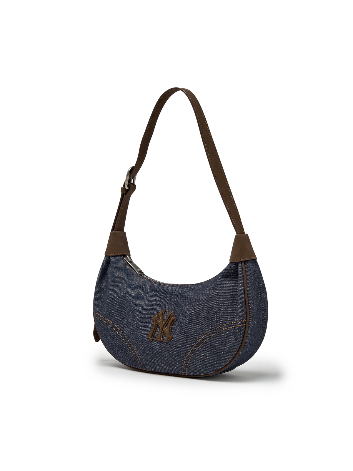 Mlb Denim Color Combination Hobo Bag