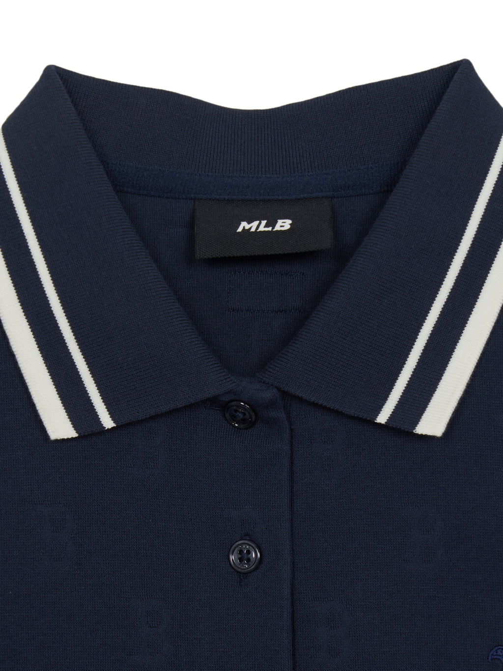 MLB Korea Women's Classic Monogram Tone-on-Tone Jacquard Collar Ops