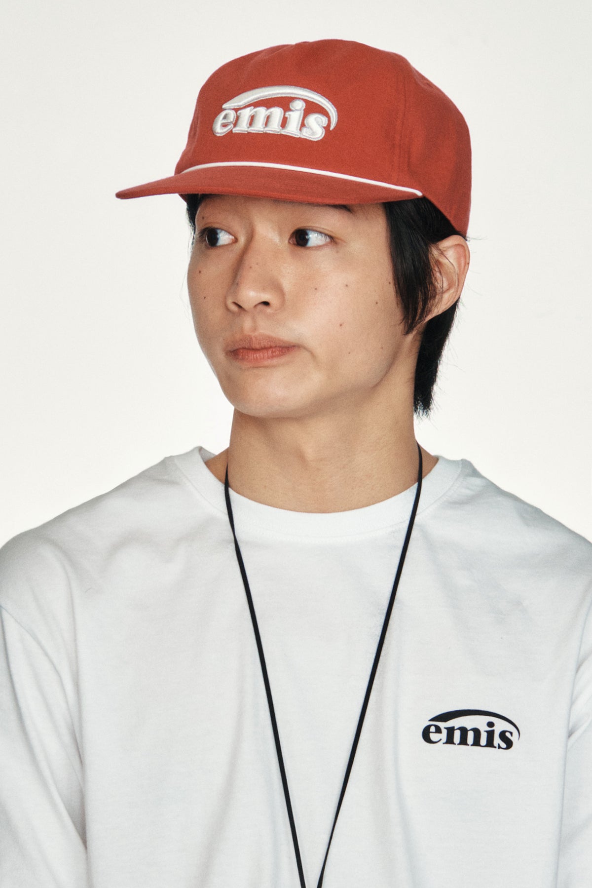 Emis New Logo Cotton Trucker Hat-Red