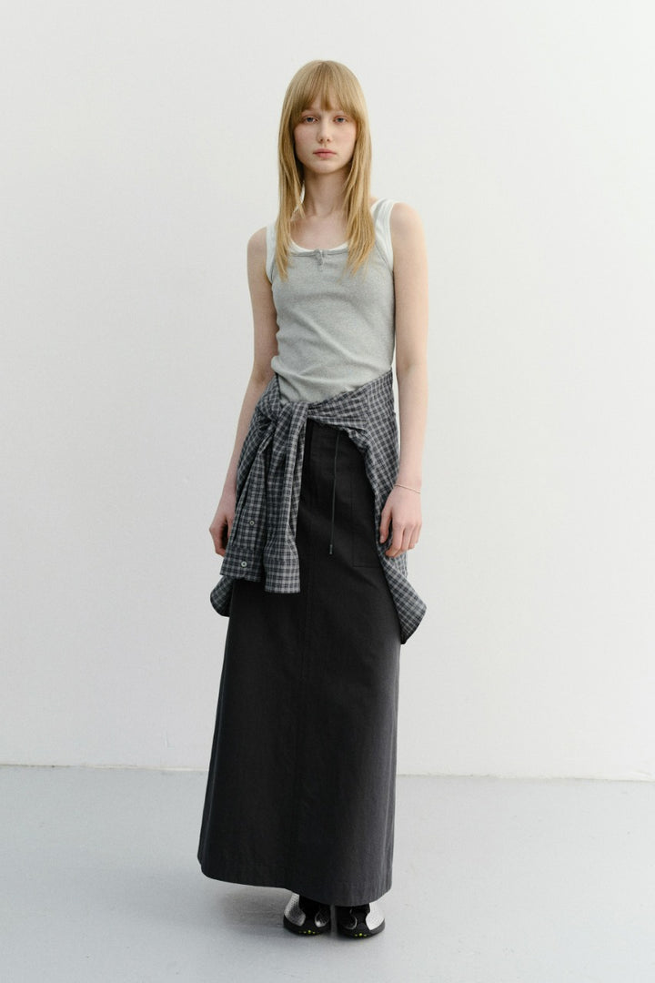Dunst Petit Sleeveless Top Melange Grey