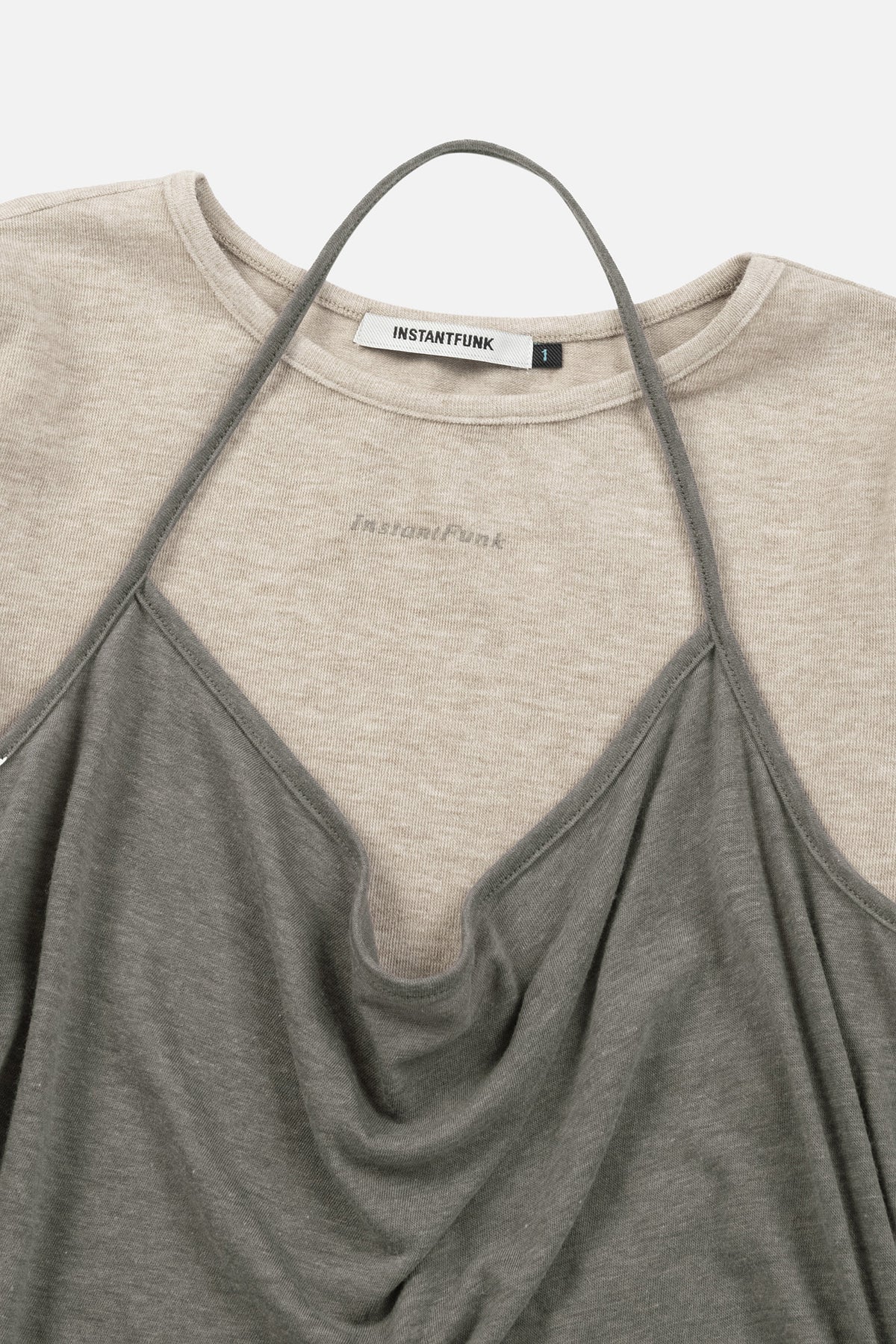 Instantfunk Layered Halter Top - Beige