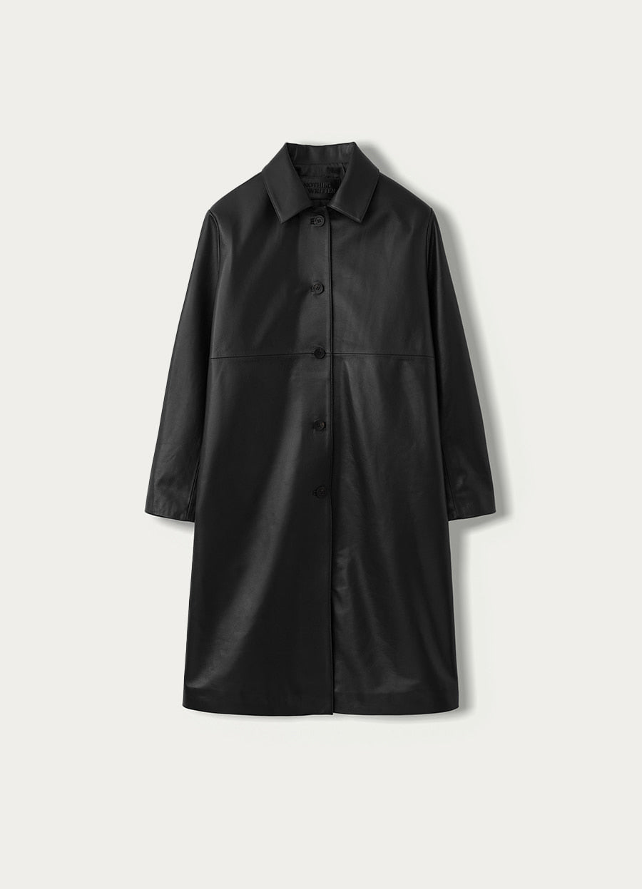 Nothing Written Demi single leather coat (Black)
