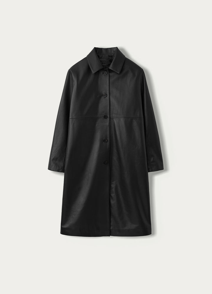 Nothing Written Demi single leather coat (Black)
