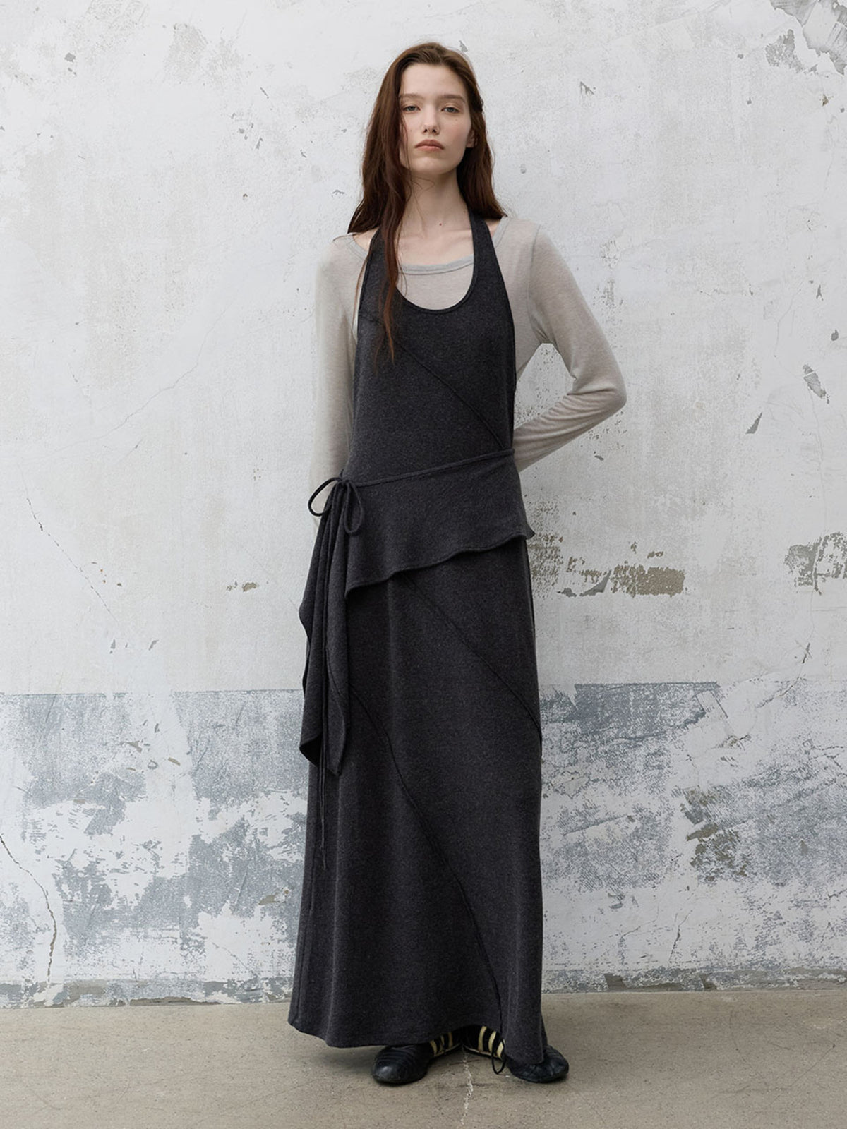 Raive Halter Neck Layerd Dress