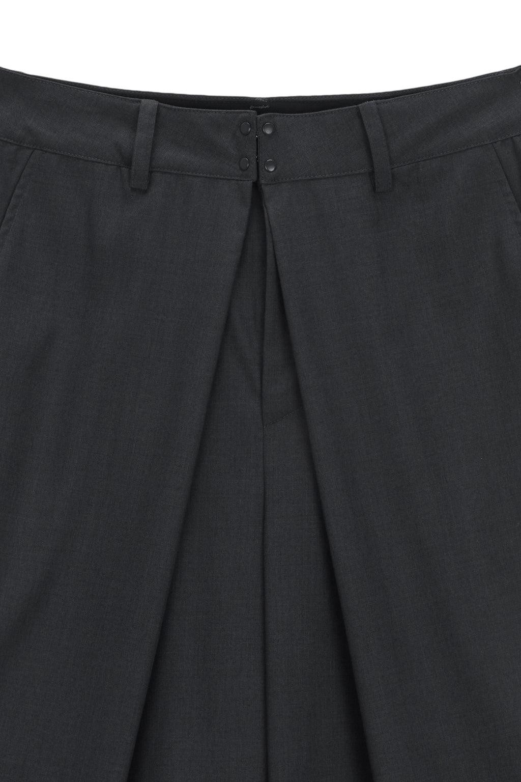 Matinkim Double Waist Hook Trouser IN Charcoal