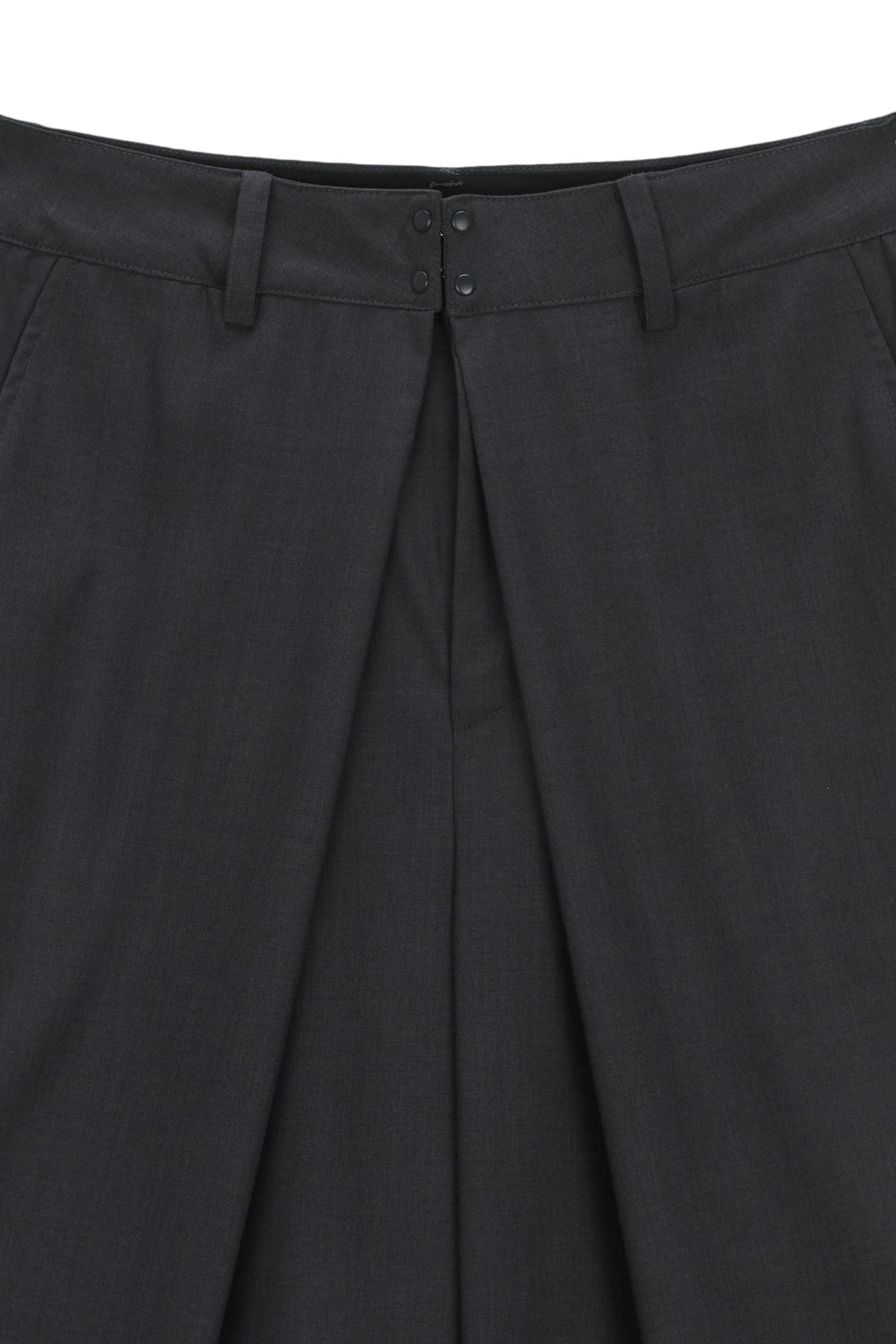 Matinkim Double Waist Hook Trouser IN Charcoal