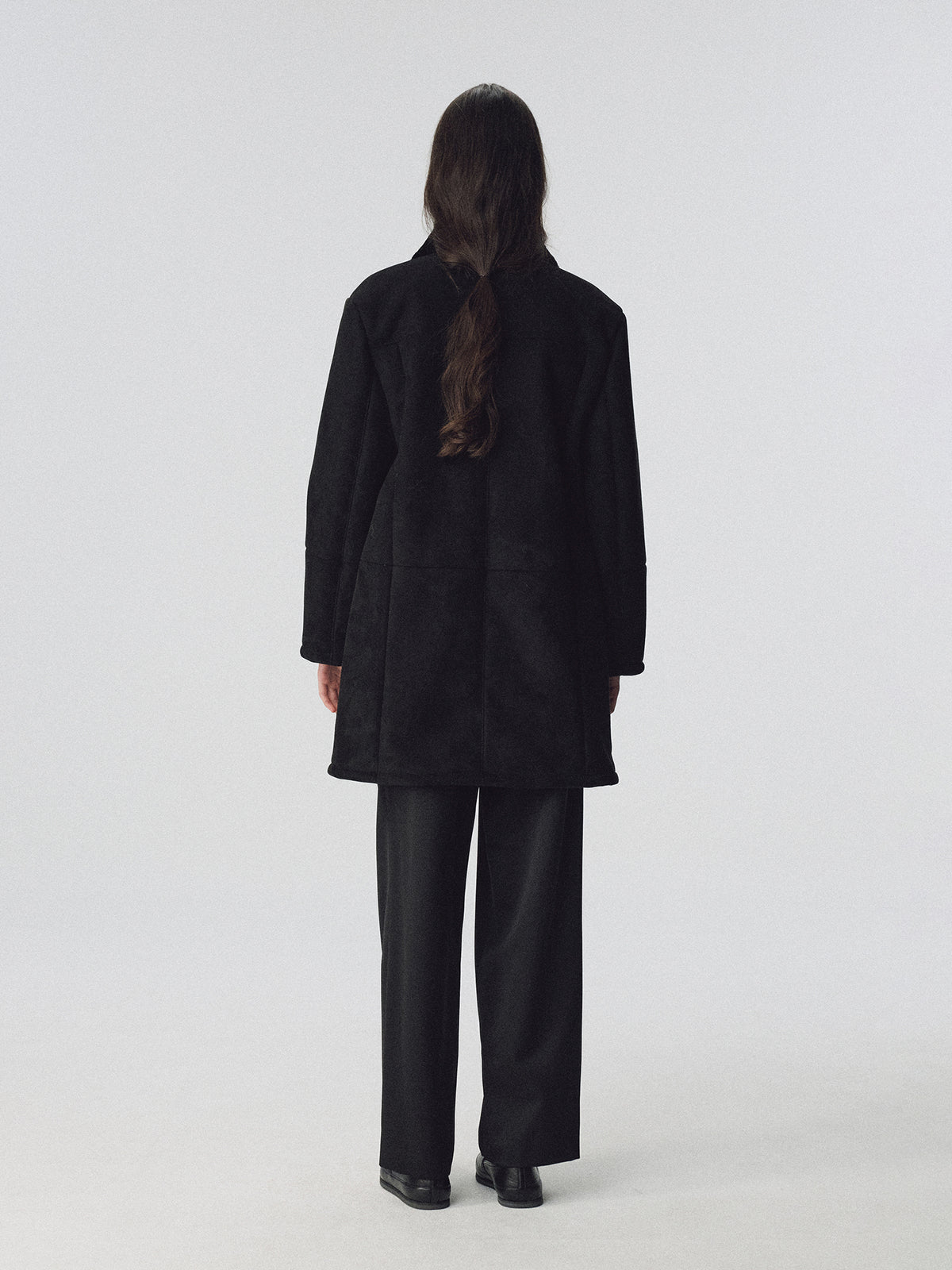 Nothing Written Savoy shearling coat (Black)