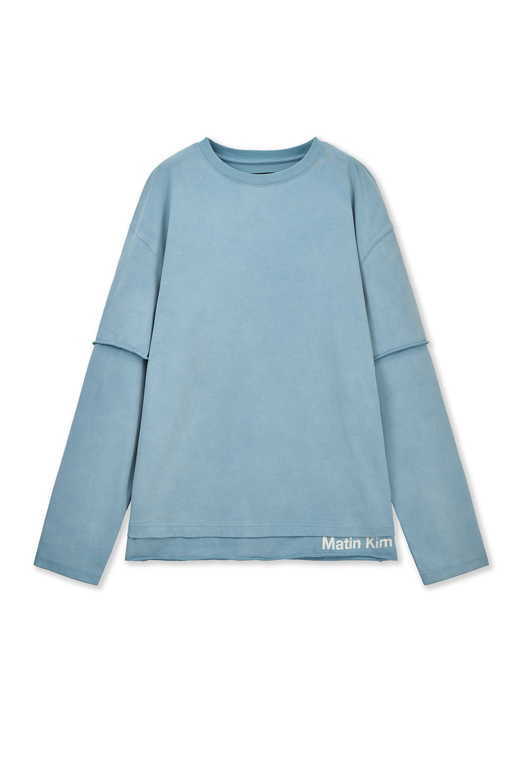 Matinkim Spray Effect Layered Top For Men IN Light Blue