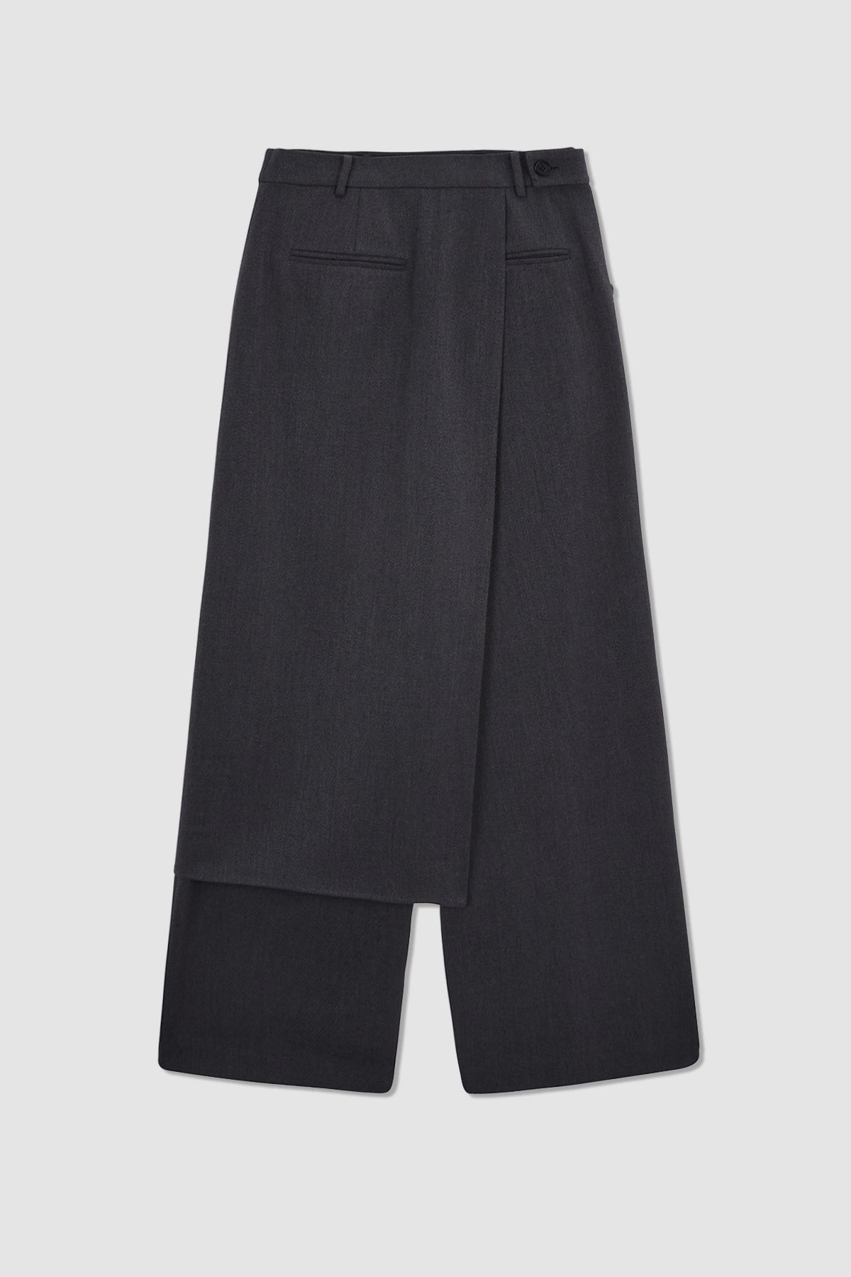 Matinkim Skirt Wrap Layered Pants IN Grey