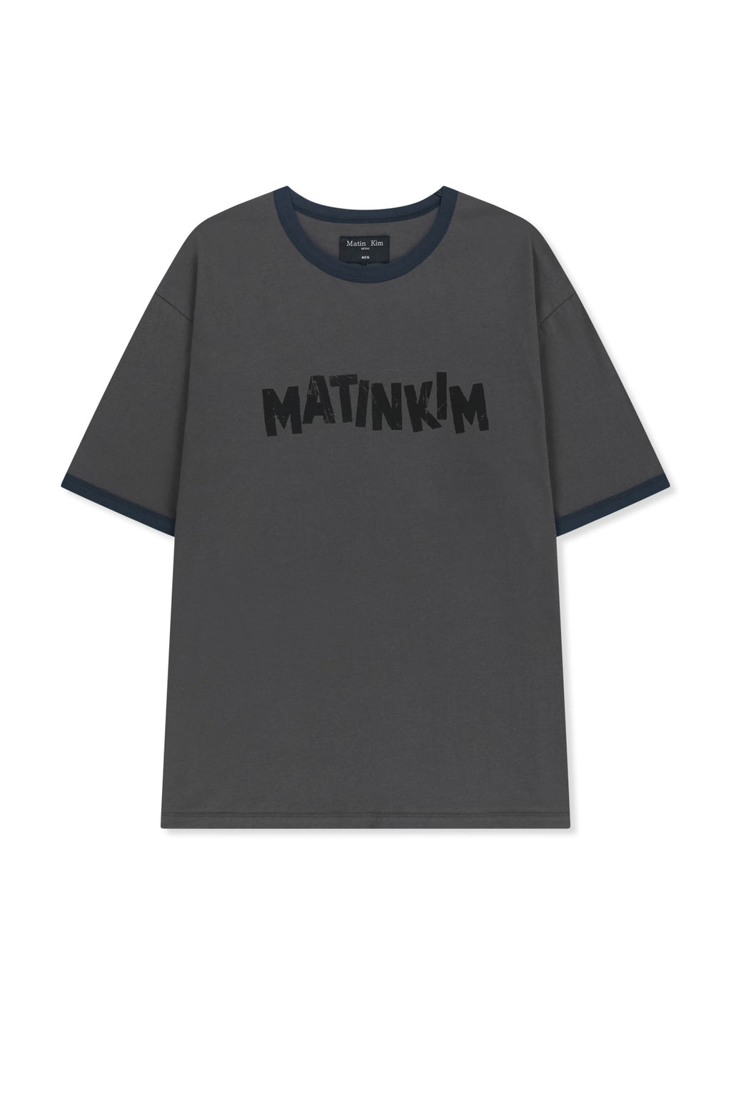 Matinkim Matin Logo Ringer Top For Men IN Charcoal