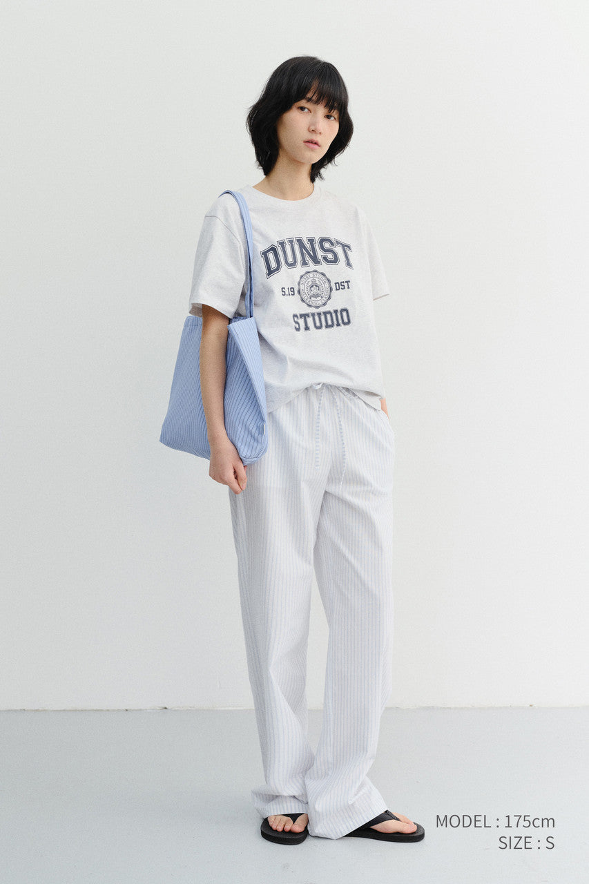 Dunst Unisex Classic Logo T-Shirt Light Melange Grey