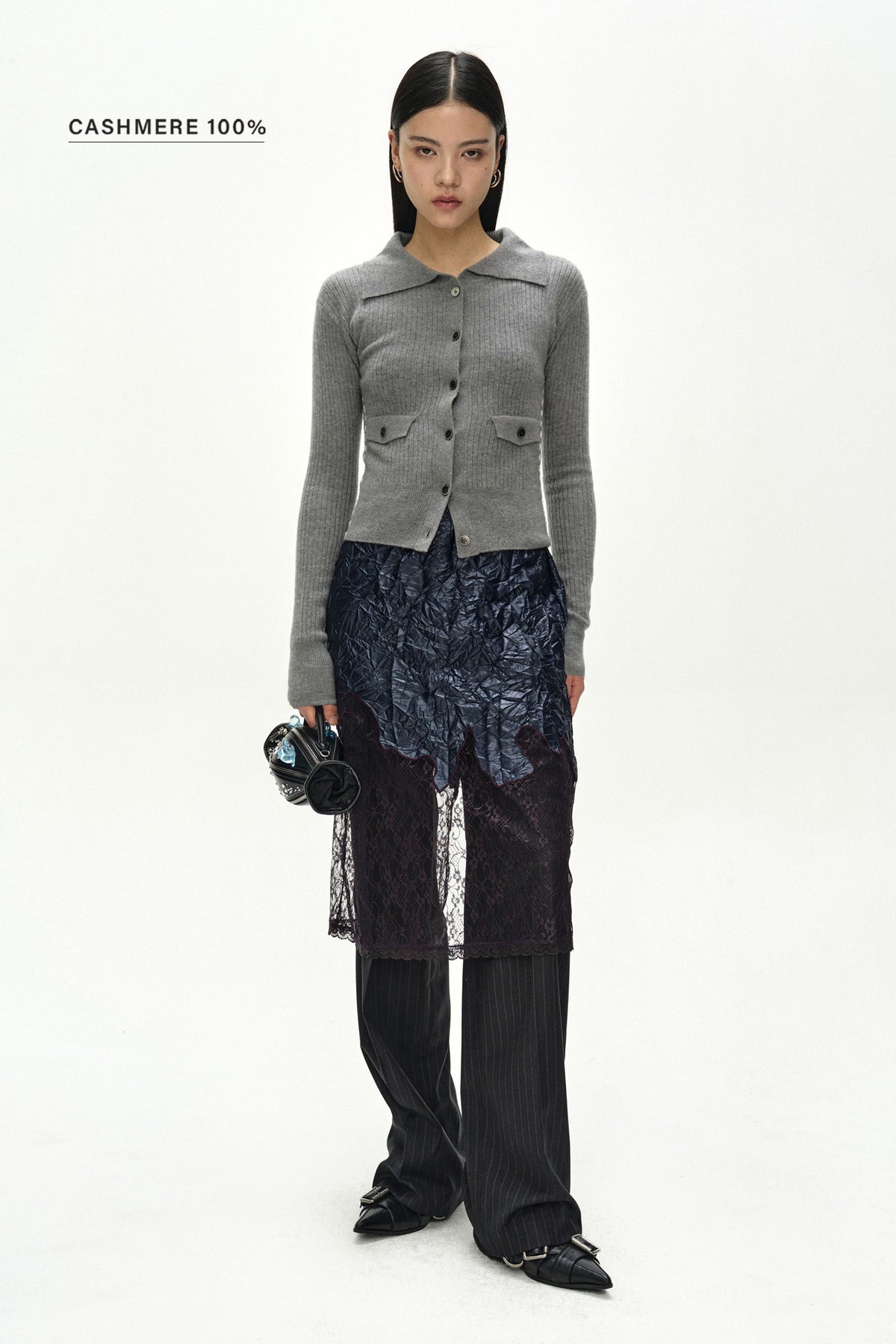 Andersson Bell Cashmere Hand Stitched Rib Cardigan