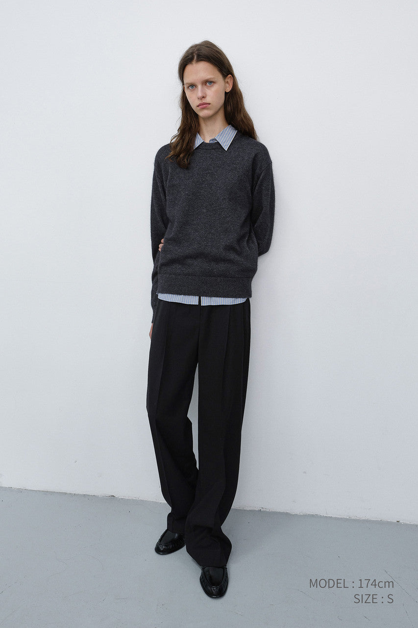 Dunst Unisex Essential Crewneck Sweater Charcoal Grey