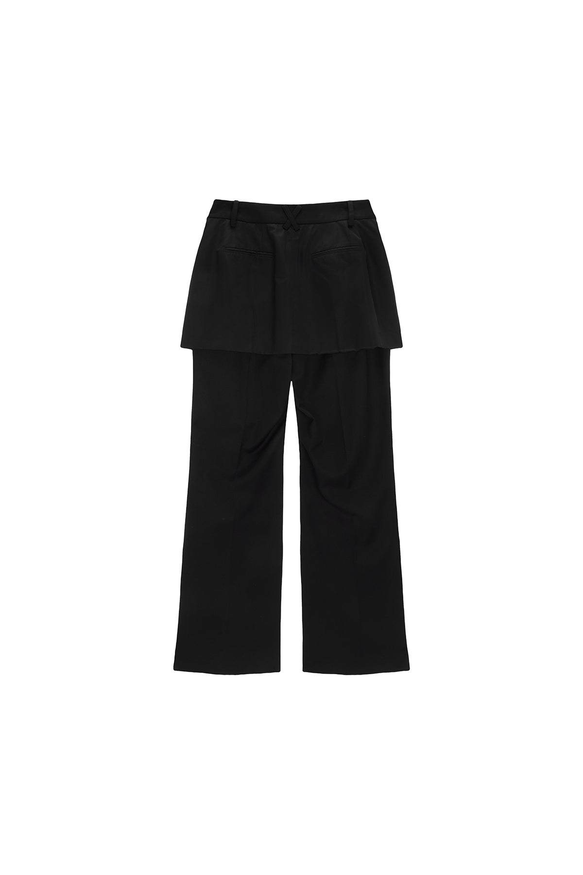 [matinkim] SLIT POINT SKIRT TROUSER IN BLACK