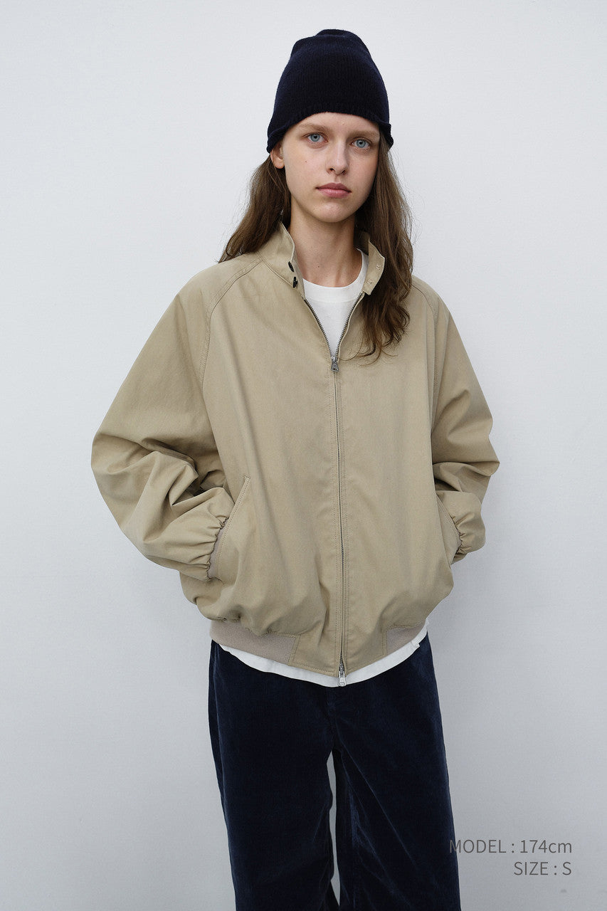 Dunst Unisex Volume Harrington Jacket Beige