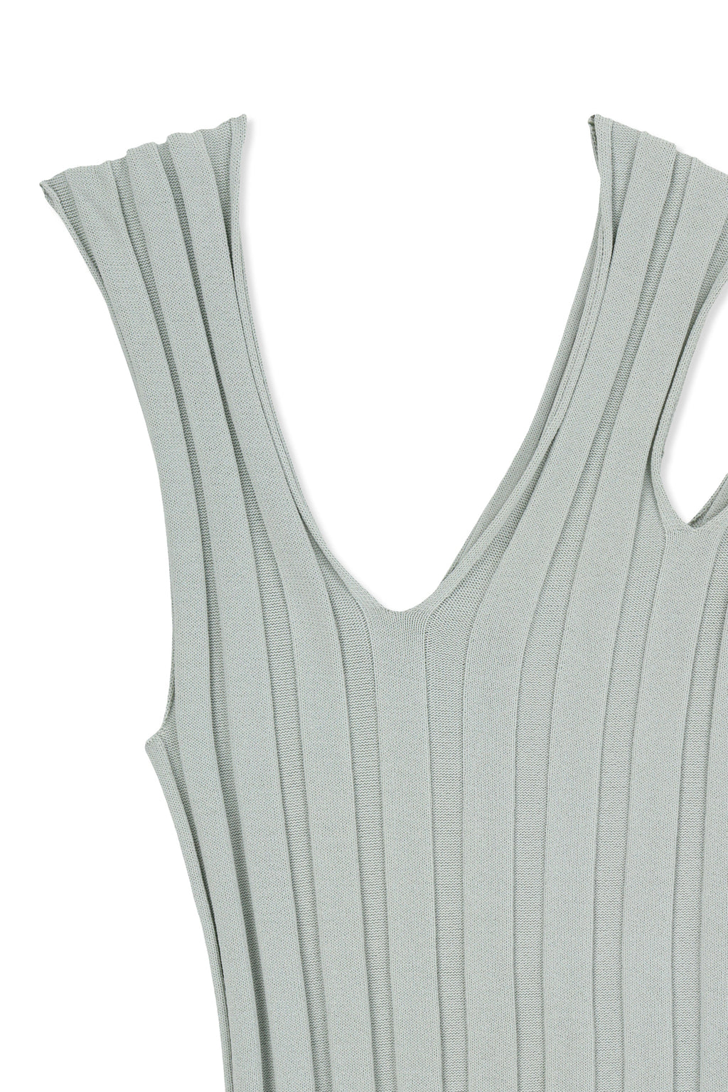 Matinkim Cut Out Sleeveless Knit Top IN Light Grey