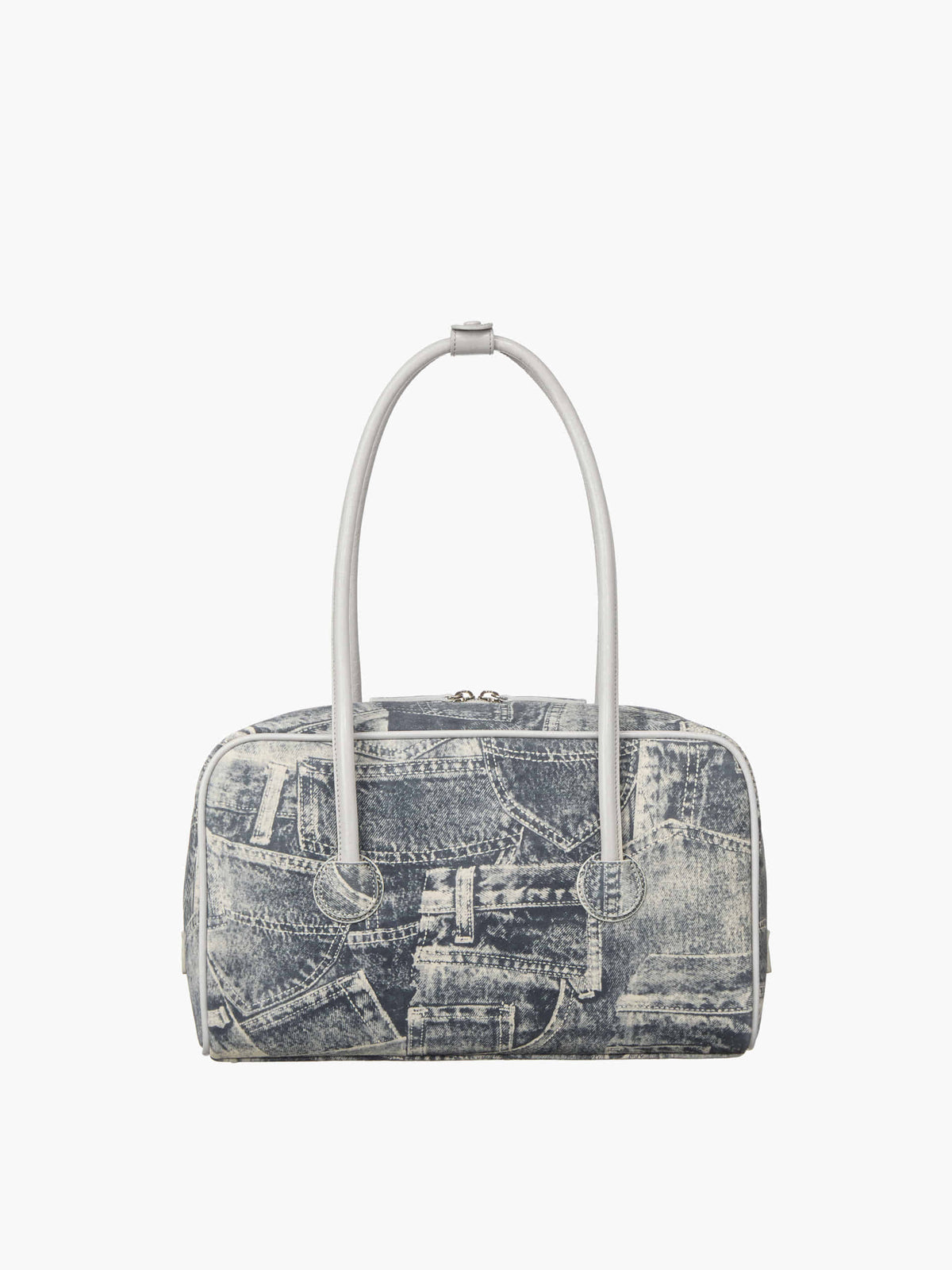 Margesherwood Soft Boston Piping light grey printed suede+crinkle