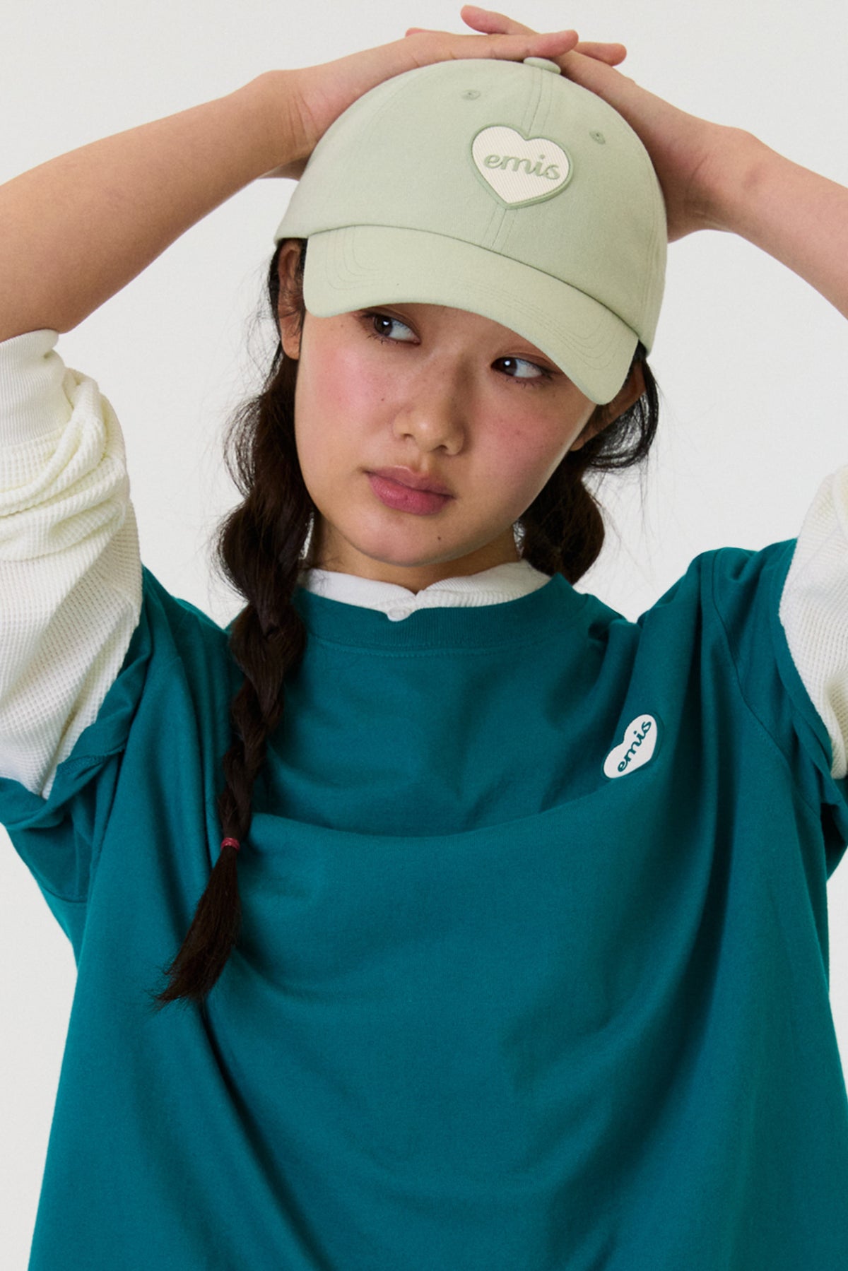 EMIS Heart Rubber Patch Ball Cap-Mint