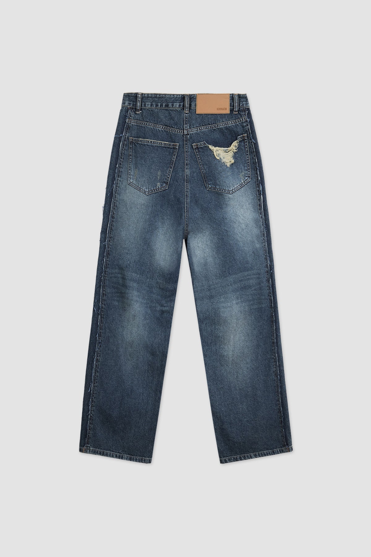 Matinkim Side Pannel Pintuck Denim Pants IN Blue