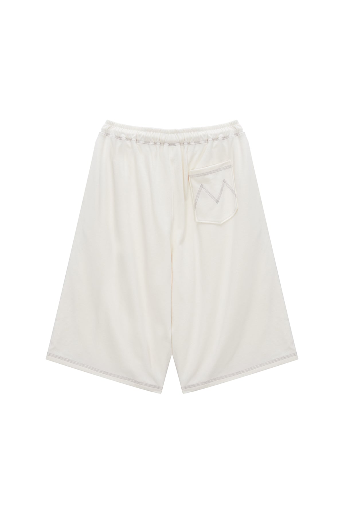 Matinkim Stitch Label Half Sweatshorts IN Ivory