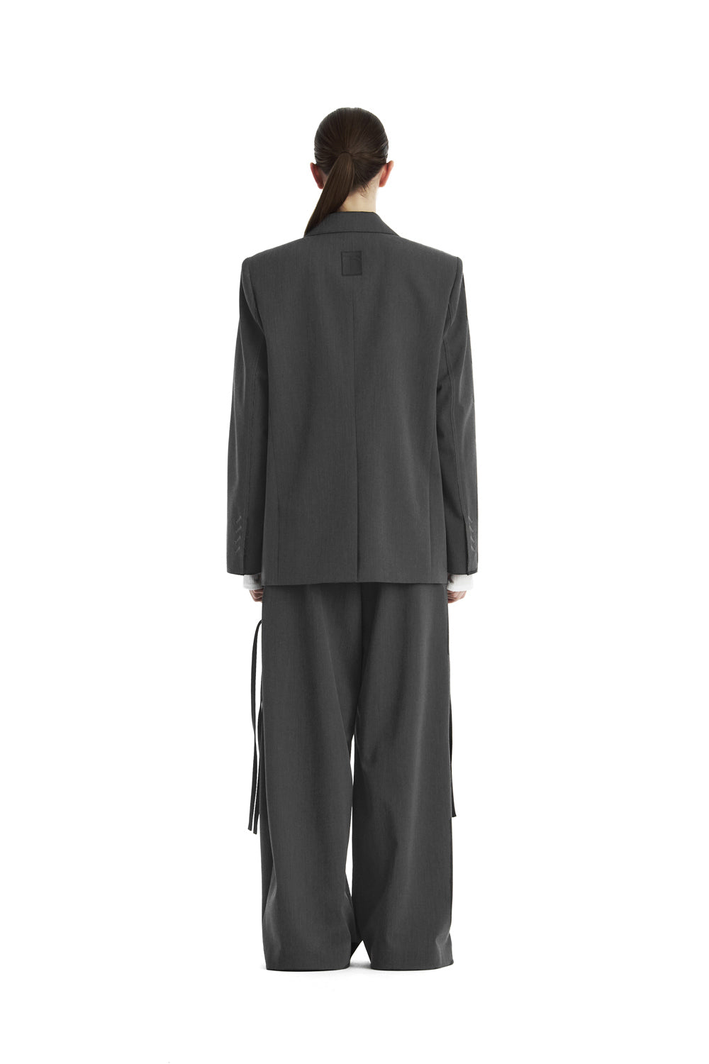 Treemingbird Strap Regular-Fit Set-Up Jacket Charcoal