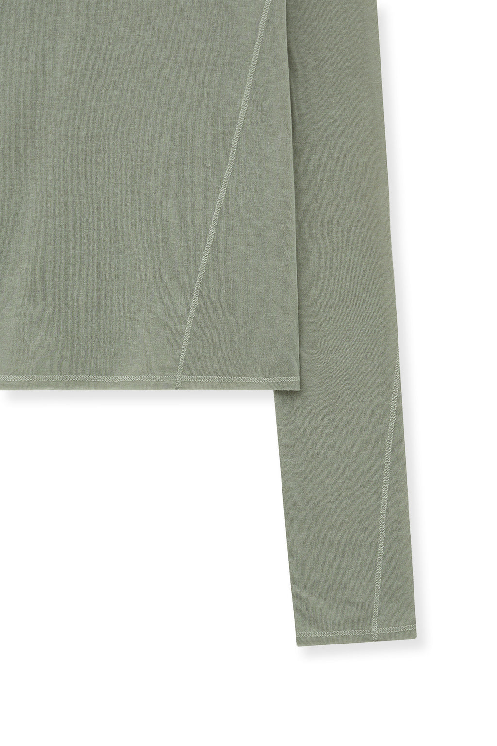 Matinkim Button Slit Half Neck Top IN Beige