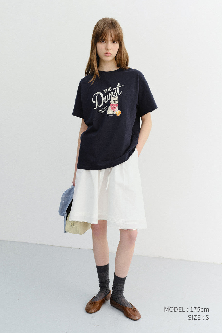 Dunst Unisex Drawing Puppy T-Shirt French Navy