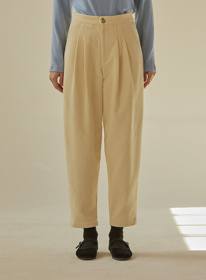 Mango Maniplease Pecan Corduroy Pants