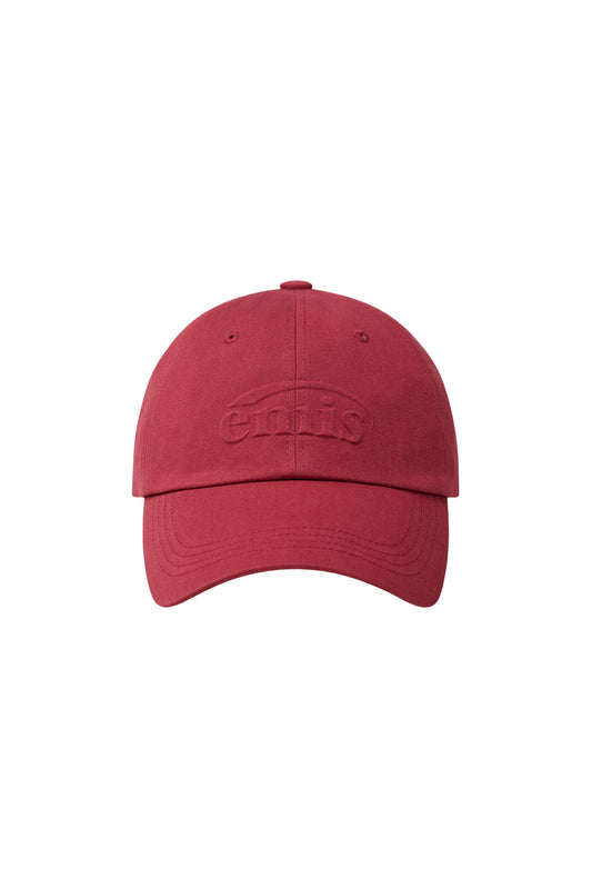 EMBOSSING LOGO BALL CAP-RED