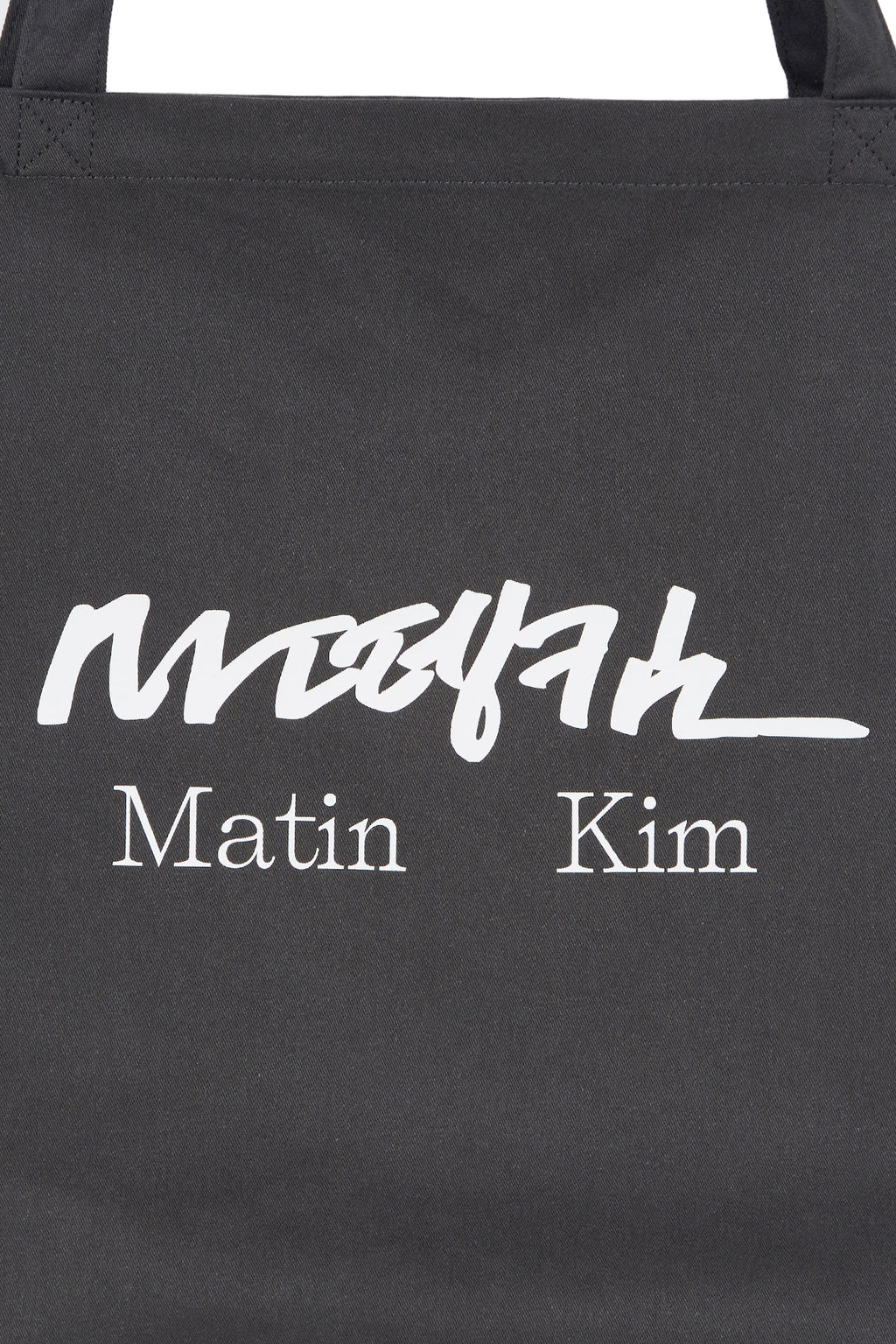 [matinkim] HANGEUL BIG LOGO POINT ECOBAG IN CHARCOAL