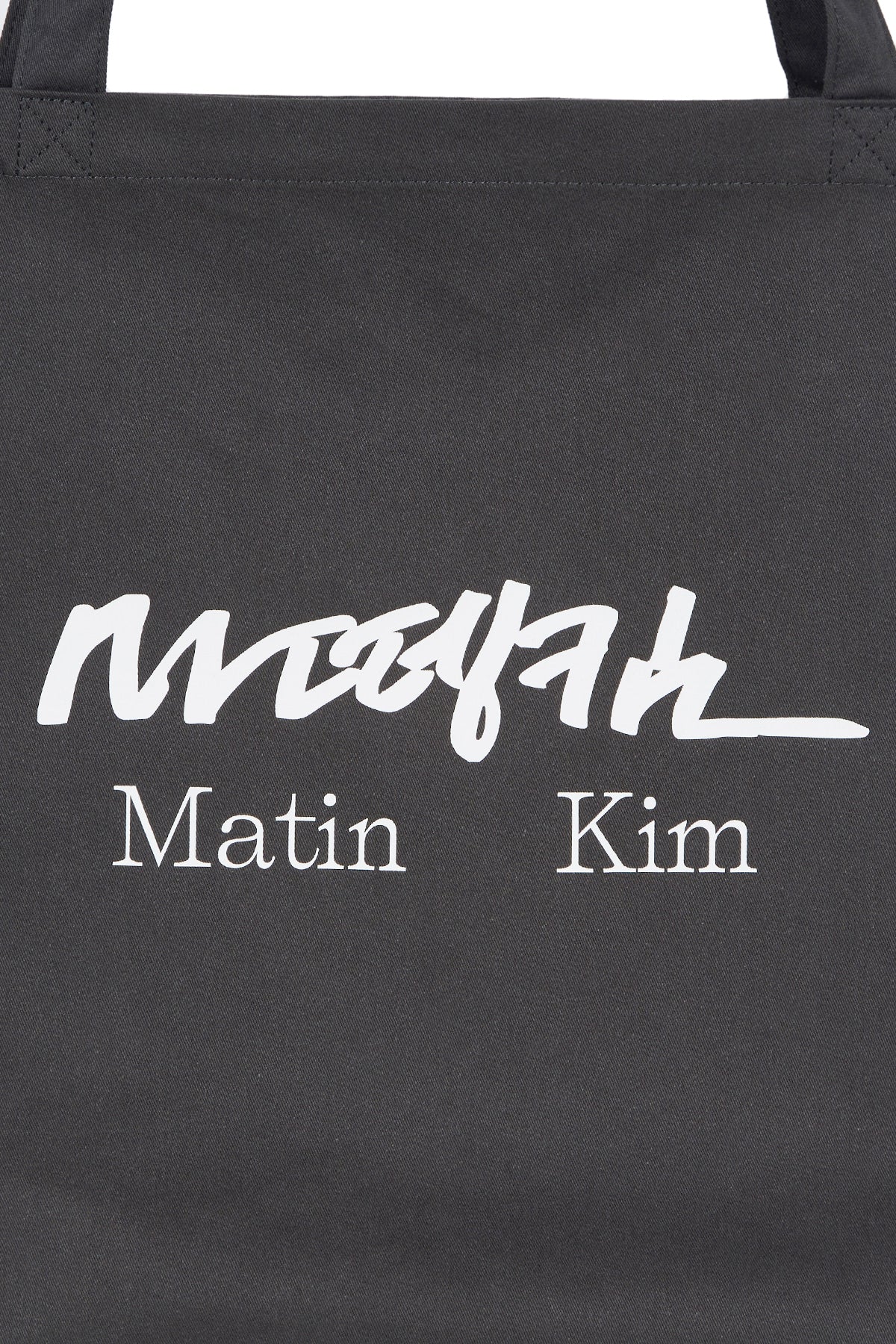 [matinkim] HANGEUL BIG LOGO POINT ECOBAG IN CHARCOAL