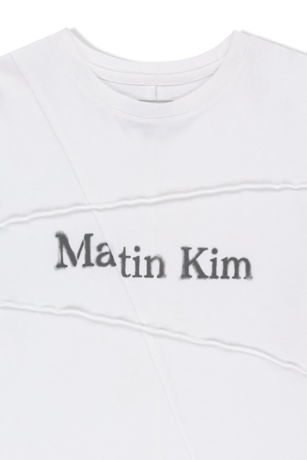 Matinkim Diagonal Cut Logo Top IN White