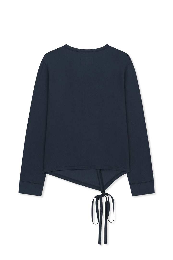 Matinkim Asymmetric Button Closure Top IN Navy