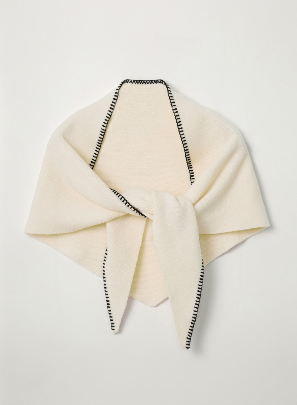 [satur] Knit Shawl Cape - Cream