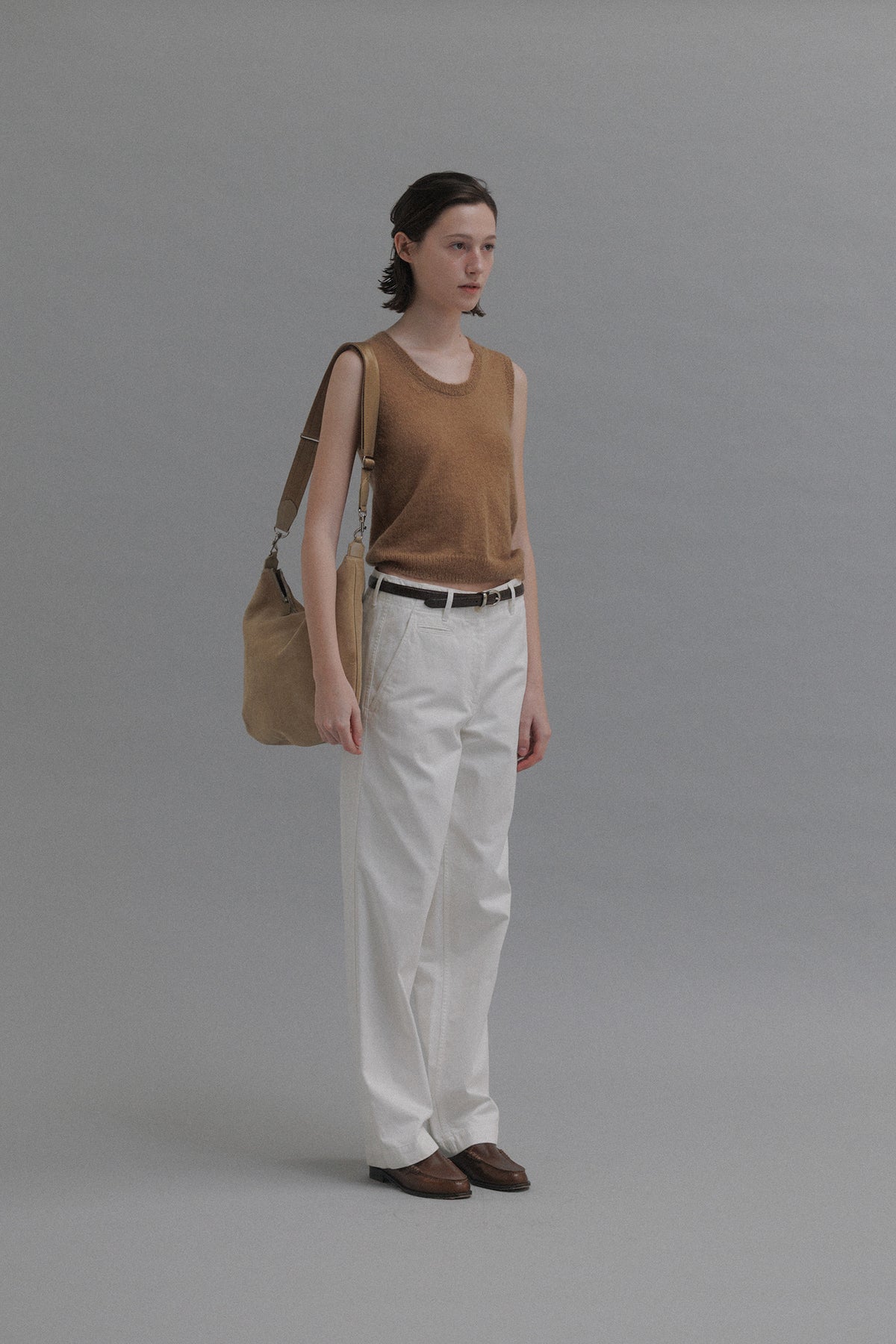 Nothing Written Carol u-neck vest (Khaki)