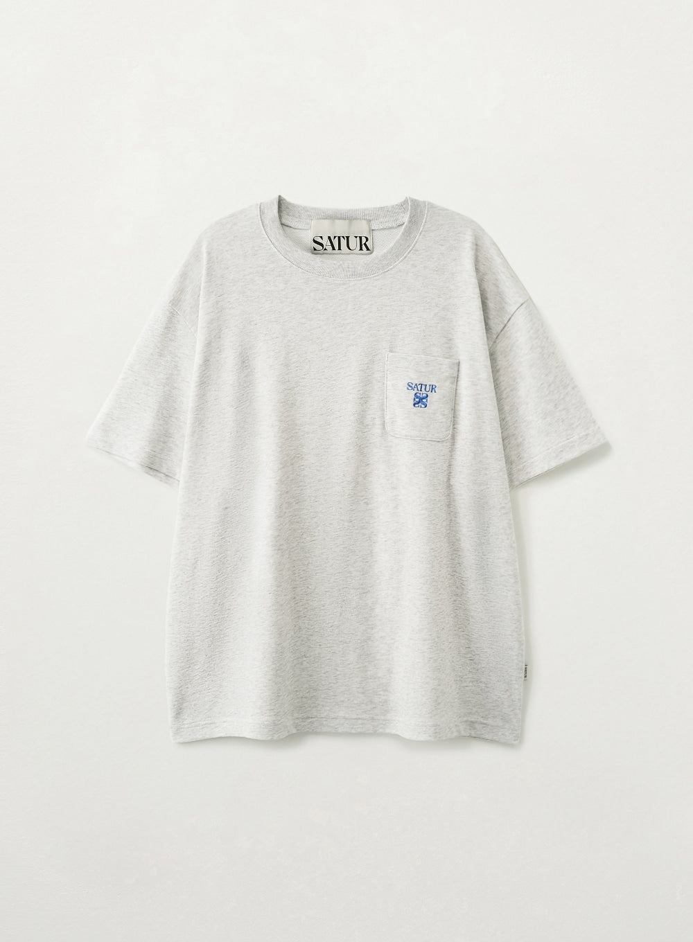 Satur Apero Logo Pocket T-Shirt - Melange White