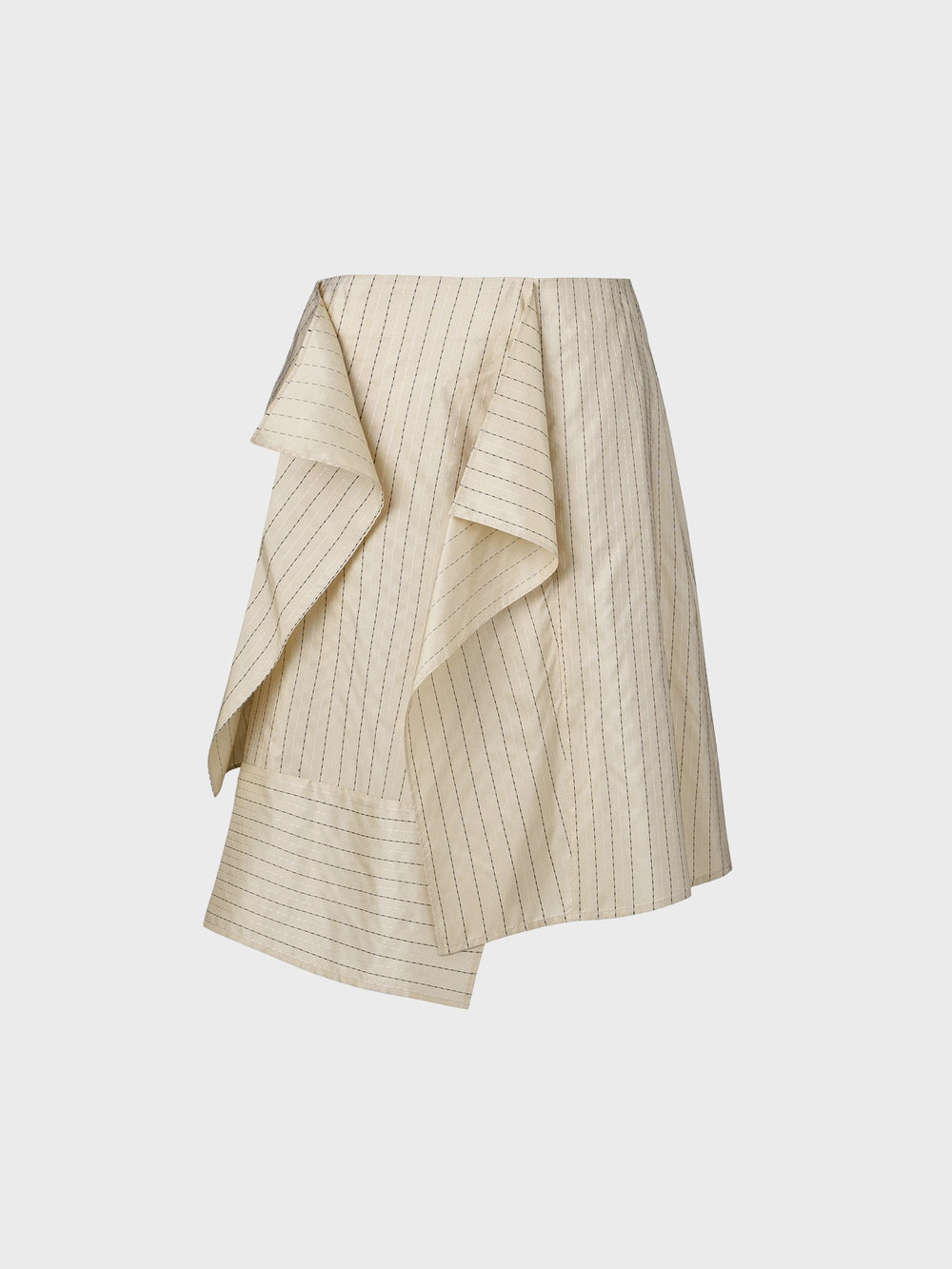 EENK Drape Mini Skirt - Cream