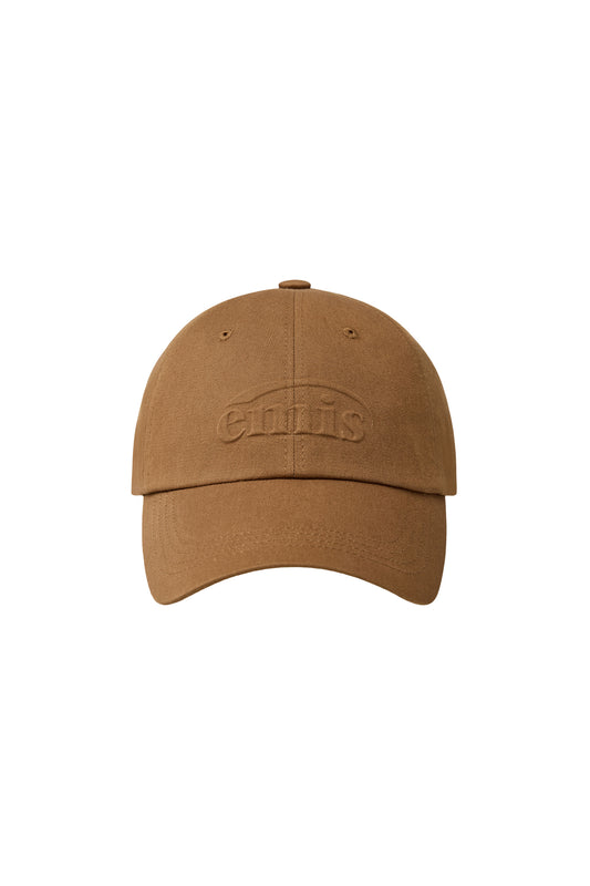 EMBOSSING LOGO BALL CAP-BROWN